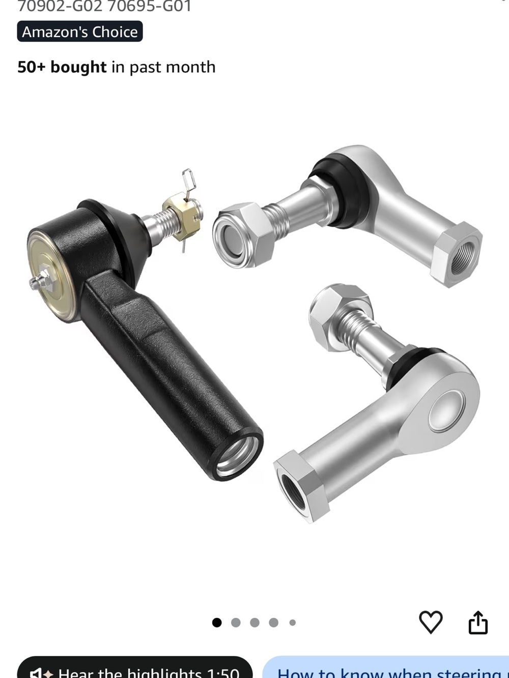 Ball Joint Kit,Tie Rod End Set and Steering Back Outer Ball Joint